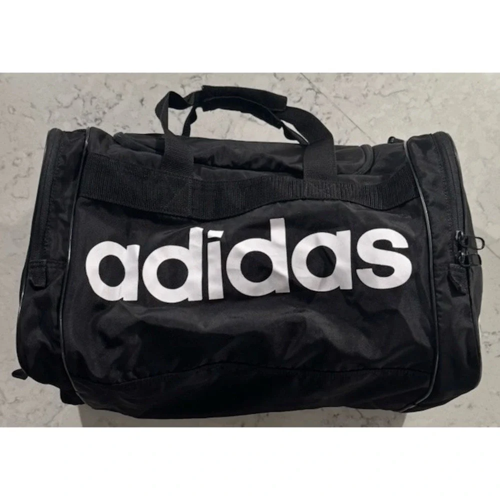 adidas Originals Santiago Duffel Bag Medium Black White Travel Weekender 976131